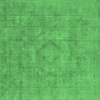 Агли Компанија Внатрешен Правоаголник Ориентални Смарагдно Зелени Индустриски Површини Килими, 5'7'