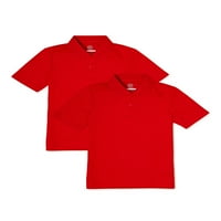 Необичен нации Училишни униформа перформанси Поло кошула, 2-пакет, големини 4-18
