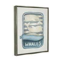 Tuneple Industries Tuna може да дизајнира чуден китс морски животен илустрација сјајни сјајни врамени пловечки платно wallидна