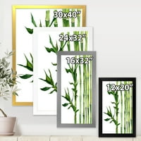 Дизајн Шума на бамбус гранки III 'Тропски врамен уметнички печати