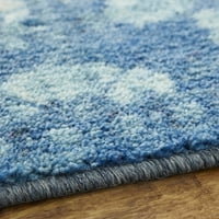 Mohawk Home Prismatic Fairview средно сино традиционално килим со печатена цветна прецизност, 8'x10 ', сина