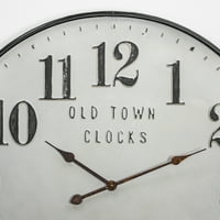 Американски Уметнички Декор Стариот Град Часовници E. Гроздобер Преголем Метален Ѕиден Часовник-31