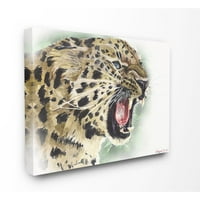 Stuple Industries Cool Leopard Голема мачка животинска акварел сликарство Супер платно wallидна уметност од Georgeорџ Дијахенко