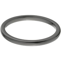 Полу-круг црн циркониумски прстен со полирана завршница