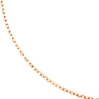 14к розово злато и женски 22 силиконски прилагодлив дијамантски исечен ѓердан од ланец на кабелски кабел