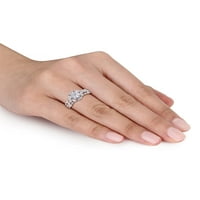 2- Карат Т.Г.В. Marquise-Cut создаде бел моисанит Стерлинг сребрен прстен за ангажман