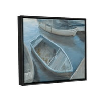 Студеј го приклучил бродот на бродот крајбрежниот пирс Пејзаж сликарство црно лебдеј врамен уметнички печатен wallид уметност