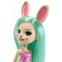 Enchantimals Flucky Bunny Doll носи стилски костум за капење