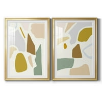 Вексфорд Дома пастели сплит I Premium Framed Print, 30,5 42,5 - Подготвени за виси, злато