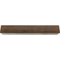 Ekena Millwork 4 W 6 H 22'l 3-страничен груб кедар ендуратан фау дрво тавански зрак, премија на возраст