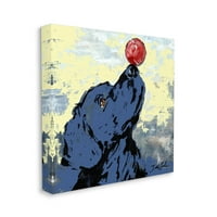 Tuphell Industries модерна апстрактна галерија за сликање на топката за балансирање на сини кучиња завиткано платно печатење